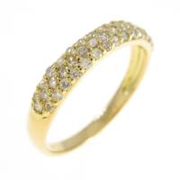 K18YG パヴェ ダイヤモンドリング