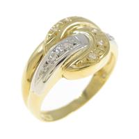 K18YG／PT ダイヤモンドリング