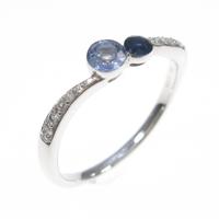 K18WG サファイヤリング