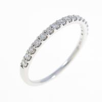 K18WG ハーフエタニティ ダイヤモンドリング