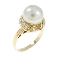 K18YG アコヤパールリング