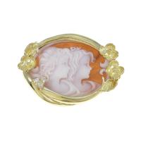 K18YG シェルカメオペンダント