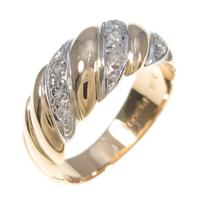 K18YG／PT ダイヤモンドリング