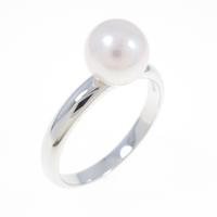 K18WG アコヤパールリング