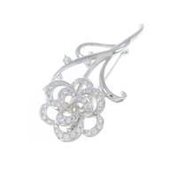 タサキ フラワー ダイヤモンドブローチ