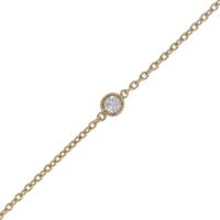 K18YG ソリティア ダイヤモンドブレスレット