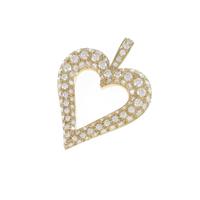 K18YG ハート ダイヤモンドペンダント