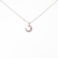 4゜C ムーン ダイヤモンドネックレス