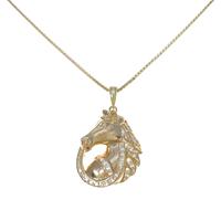 750YG／K18YG ホース ダイヤモンドネックレス