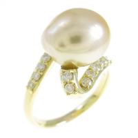 K18YG シロチョウパールリング