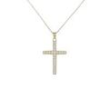 K18YG クロス ダイヤモンドネックレス