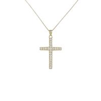 K18YG クロス ダイヤモンドネックレス