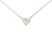 【リメイク】K18YG ダイヤモンドネックレス 1．023ct・H・I1・ハートシェイプ