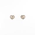 K18PG ハート ピアス