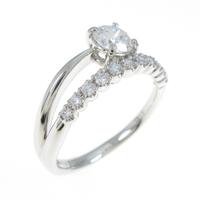 【リメイク】プラチナダイヤモンドリング 0．425ct・E・VS2・GOOD