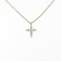 K18YG クロス ダイヤモンドネックレス