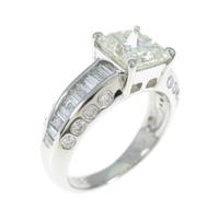 プラチナダイヤモンドリング 1．521ct・M・SI1・プリンセスカット