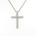 K18PG クロス ダイヤモンドネックレス