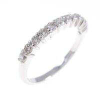 K18WG ハーフエタニティ ダイヤモンドリング