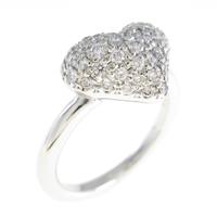 ミキモト パヴェ ハート ダイヤモンドリング