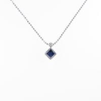 K18WG サファイヤネックレス