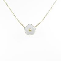 K18YG フラワー 樹脂ネックレス