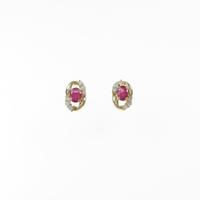 K18YG ルビーピアス