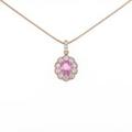 K18PG ピンクサファイヤネックレス