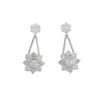 PT フラワー ダイヤモンドピアス