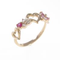 サマンサティアラ ハート ピンキーリング