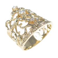 K18YG クラウン ダイヤモンドリング