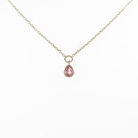 K18YG ピンクサファイヤネックレス