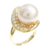 K18YG シロチョウパールリング