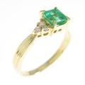 K18YG エメラルドリング