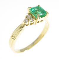 K18YG エメラルドリング