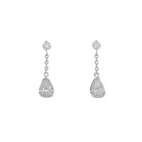 プラチナ ダイヤモンドピアス 0．307ct・0．308ct・G・SI2・ペアシェイプ