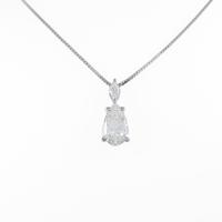 プラチナダイヤモンドネックレス 0．885ct・I・I1・ペアシェイプ