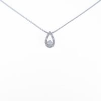 K18WG ダイヤモンドネックレス