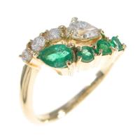 K18YG エメラルドリング