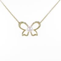 ミキモト バタフライ アコヤパールネックレス