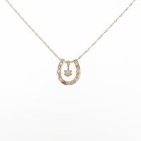K18PG／K18YG 2WAY ホースシュー ダイヤモンドネックレス
