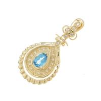 K18YG ブルートパーズペンダント