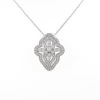 K18WG ダイヤモンドネックレス