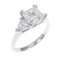 プラチナ ダイヤモンドリング 1．137ct・H・VVS2・プリンセスカット