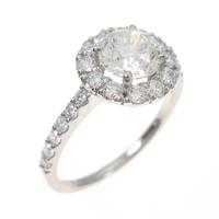 プラチナダイヤモンドリング 0．920ct・J・I1・VG