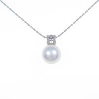 K18WG シロチョウパールネックレス