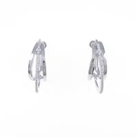 K18WG ダイヤモンドイヤリング