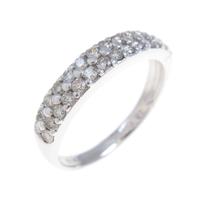 K18WG ハーフエタニティ ダイヤモンドリング