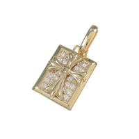 K18YG クロス ダイヤモンドペンダント