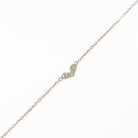 アガット ハート ダイヤモンドブレスレット